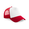 Kids' cap - MOD. B640B:Classic Red, Front & peak, White, One Size